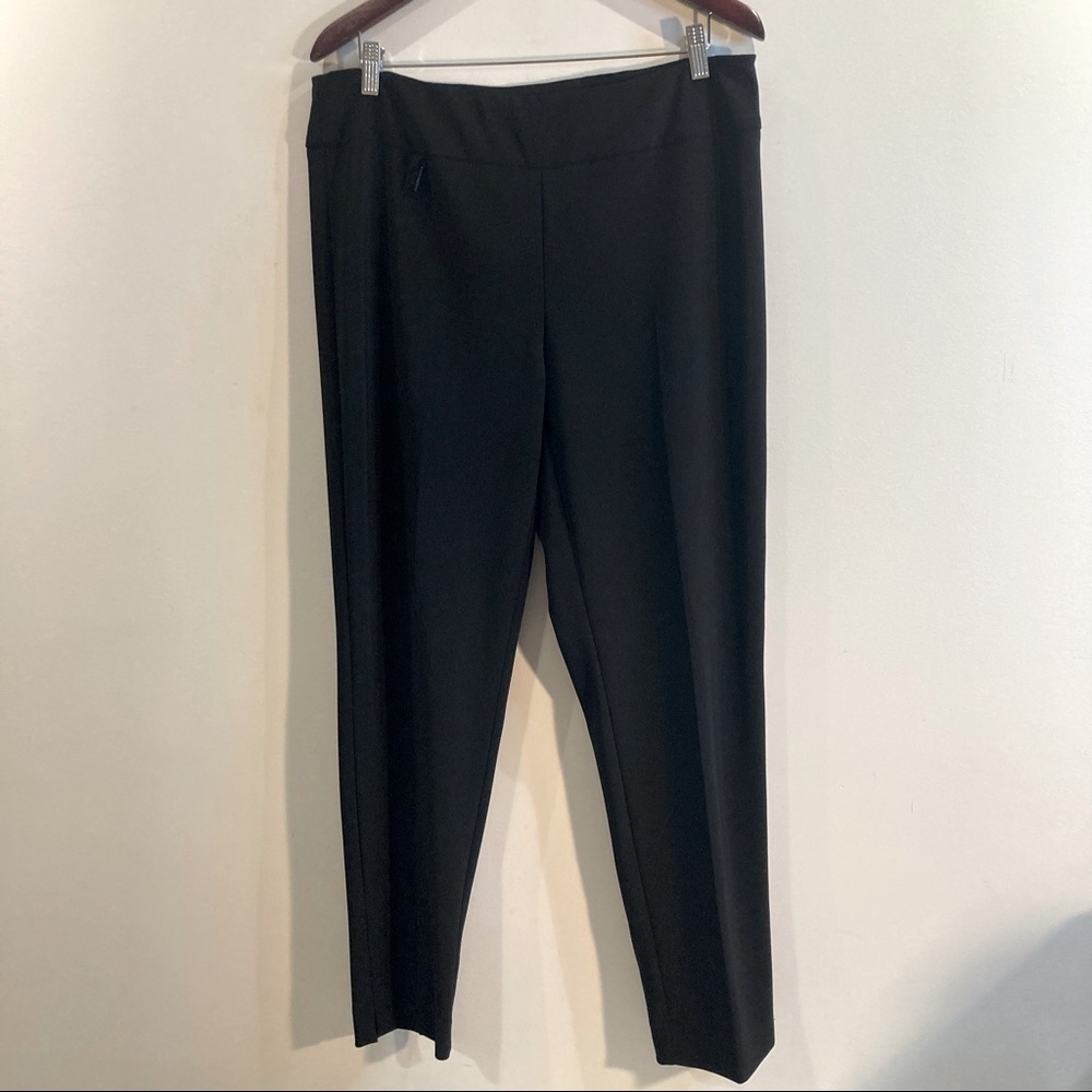 JOSEPH RIBKOFF Sz 16 (estimated) Tapered Leg Pull On Trousers Leggings Back Slit
